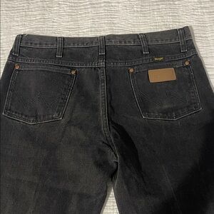 Wrangler Men's Black Denim Jeans 34x32